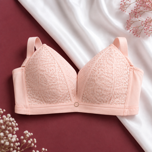 Peach Lace Bralette