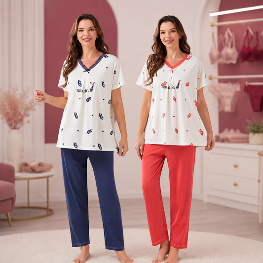 Women’s Printed Pajama Set