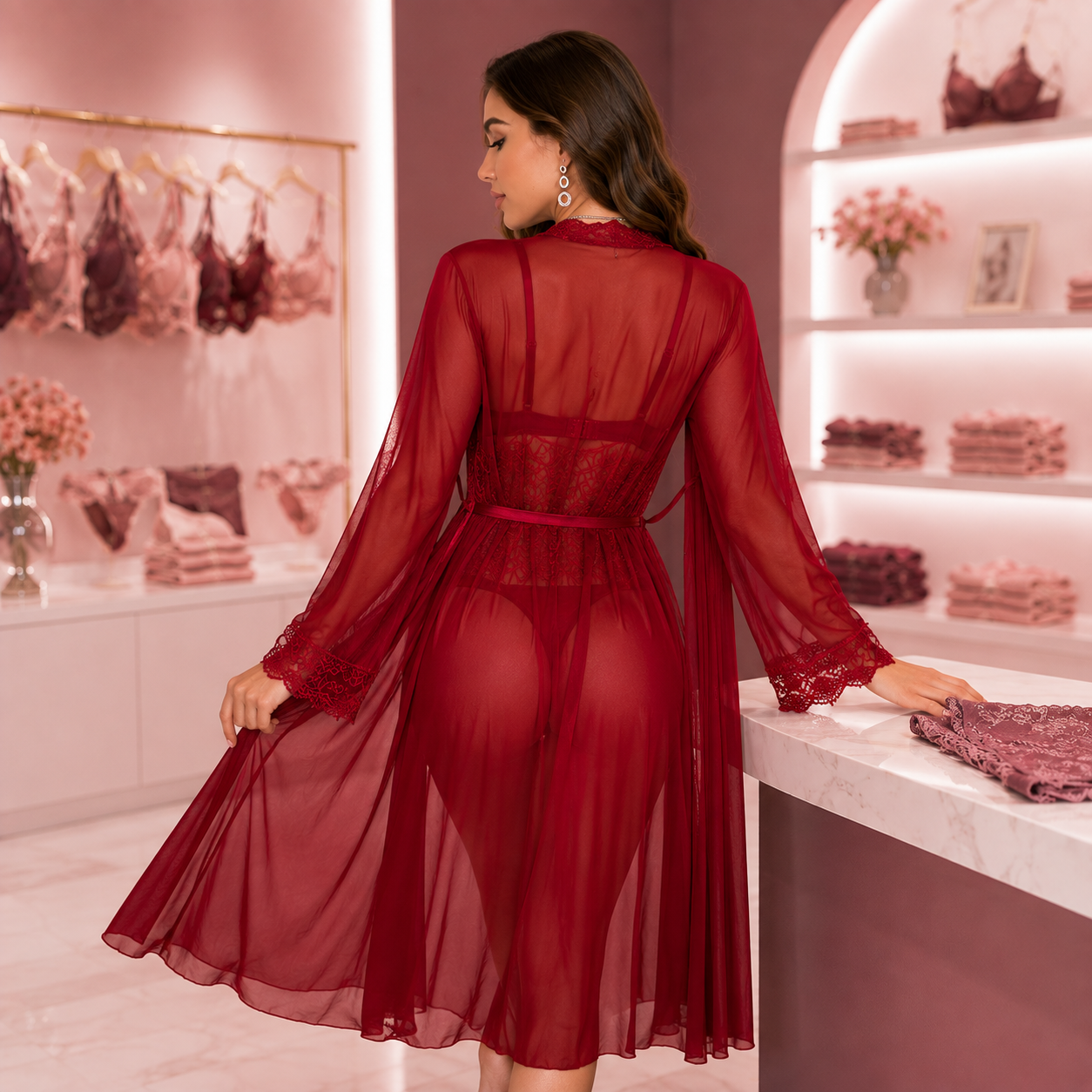 Elegant Lace Nightwear Set